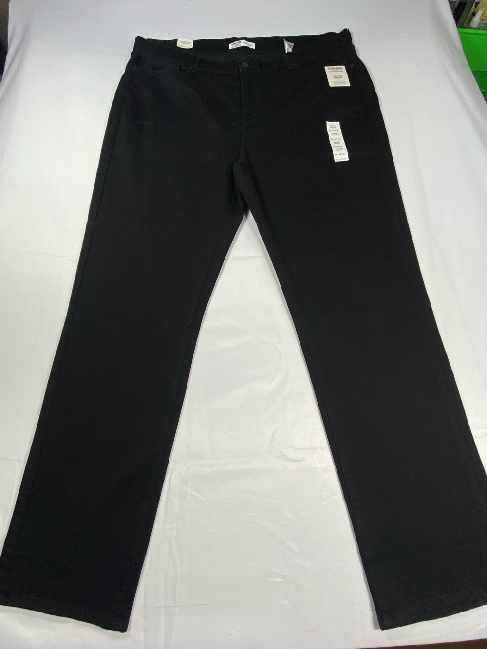 Levi’s Signature Gold Womens 24L W37 L34 Black High Rise Straight Jeans NWT